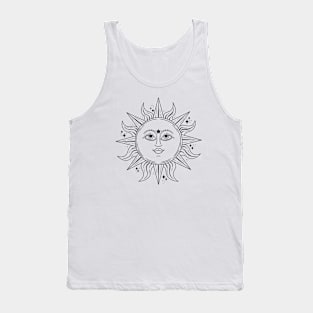 Black line sun art Tank Top